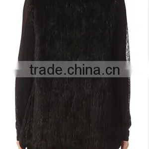 YR305 Basic Style Top Quality Thick Knit Rabbit Fur Vest Lots of Colors thumbnail-3