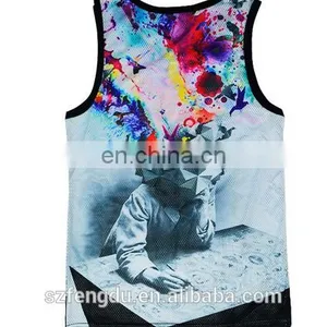 Digital Printing and Sublimation Printing Custom Tank Top thumbnail-3