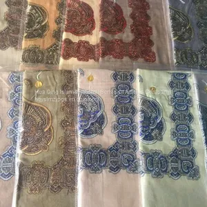 Arab Wool Embroidery Scarf / Arab Wool Acrylic Embroidery Scarf / Arab Scarf / Muslim Hijab Scarf thumbnail-2