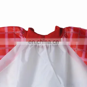 Red Sleeve White Colour 100% Polyester Children Smock thumbnail-3