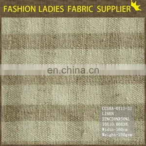 Onway Textile Sales NO.1! Yarn Dye Linen/cotton Fabric for Garments Dressing Flax thumbnail-1
