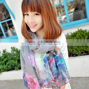 2015fashion Style Newest High Quality Silk Georgette Digital Printing Stole(SP887DL) thumbnail-2