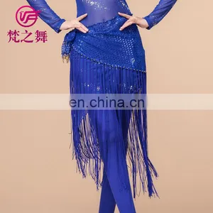 Egyptian Multy Colors Shiny Fabric Fringe Tassel Belly Dance Hip Scarf Y-2013# thumbnail-4