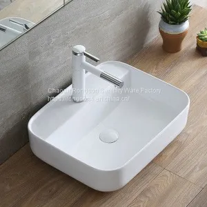China Supplier Bathroom Sanitary Ware Wall Hung Ceramic White Wash Hand Sink Basin With Good Quality Cheap Price thumbnail-4