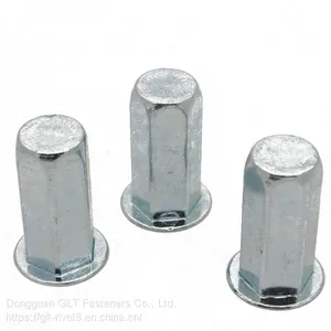 Blind Rivet Nut Stainless m6 Flat Head Full Hex Blind Rivet Nut thumbnail-3