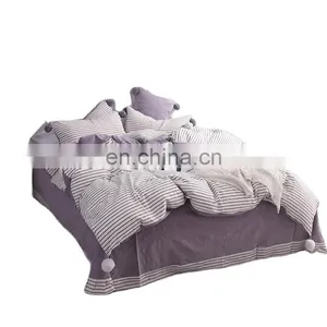 Factory Direct Sell Duvet Cover Fluffy King Size 4pcs Bed Sheet Cotton Bedding Set thumbnail-2