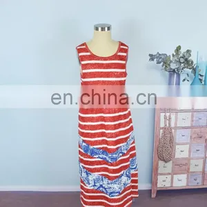 2019 Summer Mommy and me Family Wear Womens Red Stripes Lace Ruffle Maxi Daughter Dresses (this Link for Girls,1-12years) thumbnail-6