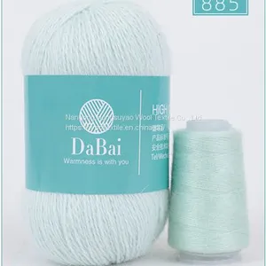 Luxury Long Plush Mink Yarn/ Merino Wool Yarn/ Hand Knitting Yarn For Sweater And Scarf thumbnail-1