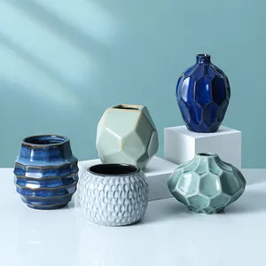 Semi-Porcelain Creative Little Round Fashion Ceramic Vase,Linving Room Decoration thumbnail-2