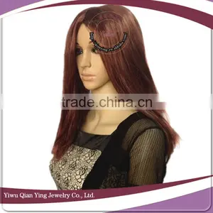 Cheap Wholesale Chocolate Color Straight Synthetic Fiber Party Wigs thumbnail-2
