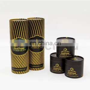 Custom Black Round Gift Box Packaging For Candle thumbnail-2