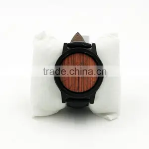 Wholesale Fashion Wood Watch Men Custom Logo Wrist Watch With Genuine Leather Band thumbnail-3