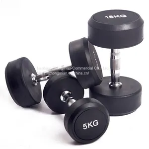Weight Lifting Body Building Vinyl, Iron Cast and Rubber Coated Hex Dumbbells thumbnail-5