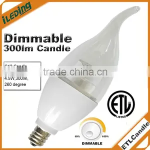 120V 4.5W 300LM Dimmable Candle UL Approved thumbnail-1