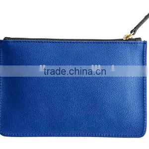 Saffiano Leather Bag Genuine Leather Zip Pouch Clutch Bag Simple Clutch Bag Travel Leather Pouch for Women thumbnail-4