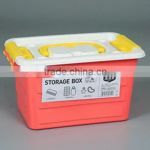Multi Function Colored Plastic Storage Box With Handle thumbnail-2