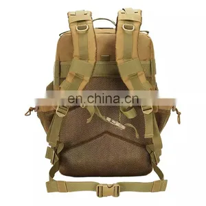 Wholesale High Capacity Outdoor Waterproof Hiking Survival Knapsack Sport Bag Black Tactical Backpack thumbnail-4