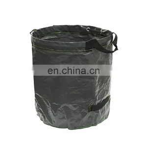 Heavy Duty Extra 500L Black Large Plastic Yard Cleanup Bags for Clipping thumbnail-1