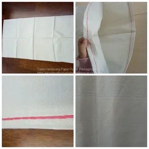 Logo Printable Red and Blue Striped Polypropylene Plastic Woven Bags thumbnail-5