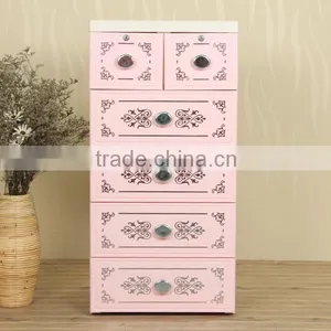 Plastic Storage Cabinet Household Baby Clothes Drawers With Lock thumbnail-3