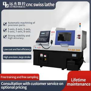 7-axis 385 Double Spindle Swiss Cnc Lathe With Bar Feeder Precision Automatic MachineChinese Manufacturer YUANJIE CNC thumbnail-1