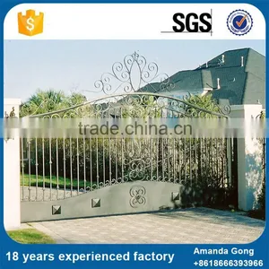 China Supplier Best Selling Wholesale Wrought Iron Main Swing Gate Designs thumbnail-3