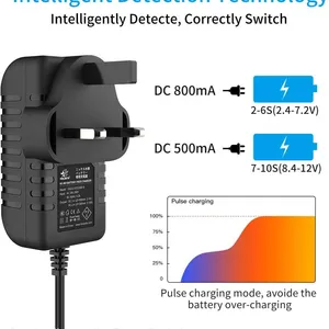 Intelligent 7.2V 8.4V 9.6V NIMH Battery Charger for 2-10S Airsoft Battery RC Car Battery With Standard Tamiya and Mini Tamiya Connector thumbnail-2