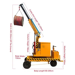Small Manual Electric Hydraulic Small Lifting Crane thumbnail-2