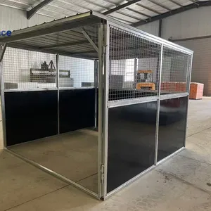 Hot Galvanized Portable Horse Stable 3x3m 3.5mx3.5m 4x4m 12x12ft Steel Structure Box Stable Rooms for Farms New & Used Condition thumbnail-3
