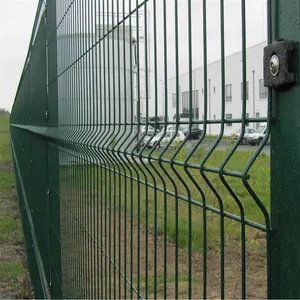 3D Curved Welded Panel Fence for Outdoor Metal Garden Fence Panel 3d Wire Mesh Fence Panels thumbnail-2