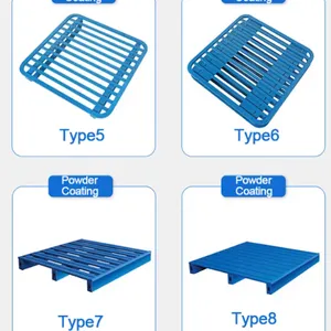 Heavy-Duty Clear Aluminum Pallets Stackable Metal Trays for Warehouse Storage thumbnail-1