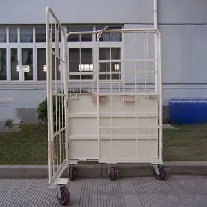 Five-Wheel Steel Tool Trolley for Warehouse, Hotel Luggage, and Storage thumbnail-5