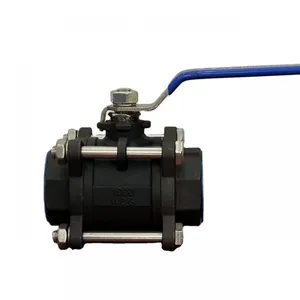 Threaded Ball Valve Carbon Steel WCB A105 Stainless Steel 304 316 ANSI 2 PCS or 3 Piece NPT BSPT Threaded Ball Valve thumbnail-2
