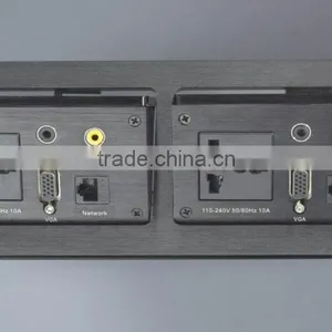 UK Electrical Desk Plugs With Audio Jack for Tabletop thumbnail-3