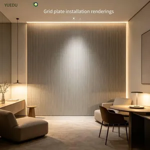 Eco-wood Interior Wall Panels, High-grade Wood Grain Laminated Ceiling, Wood-plastic Decoration Materials, and Grilles thumbnail-4