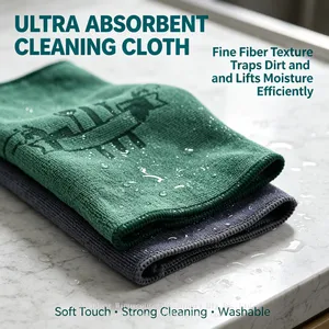 Thick Microfiber Towels Multi‑Purpose Cleaning Rags Lint‑Free Machine Washable for Household Auto Detailing thumbnail-2