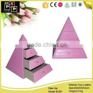 2016 New Design Triangular Pyramidal Shaped Desk Top Storage Box thumbnail-1
