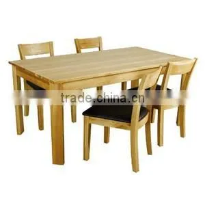 Soild Pine Wooden Dining Table and Chairs thumbnail-1