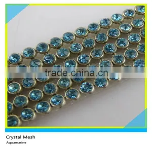 Heat Transfer Aluminum Rhinestone Mesh Various Colors Hotfix Rhinestone Mesh 7 Rows thumbnail-6