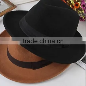 Wholesale Sakkas Grant Western Style Short Brim Wool Fedora Hat Fashionable Europen Vintage Style Mens Wool Felt Fedora Hat thumbnail-2