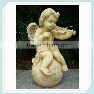 Garden Little Violinist Boy Angel Statue thumbnail-3