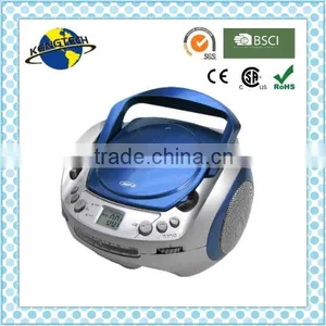 Hot Sale Stylish Sliver and Blue Avant-grade Portable CD Boombox USB Boombox Radio Boombox Handheld Boombox thumbnail-1