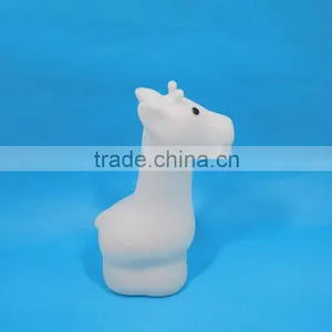 Giraffe PVC Toy Animal for Kids Plastic Led Light Animal Roto Casting Vinyl Toys thumbnail-1