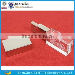 Crystal USB Flash Drive, USB Drives Custom Logo, Crystal USB Stick 2.0 Factory Price thumbnail-3