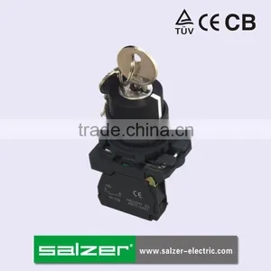 Salzer XB5-AG21 NO 2-position Manual-return Selector Switch With Key (TUV, CE and CB Approved) thumbnail-1