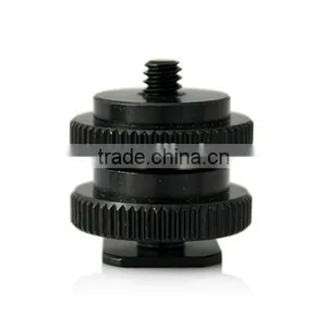1/4 Inch and 3/8 Inch Tripod Screw to Camera Flash, Hot Shoe Mount Adapter thumbnail-1