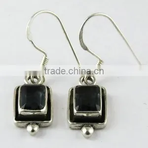 Bright Sun Iolite Earring, Gemstone Silver Jewellery, Online Silver Jewellery thumbnail-3