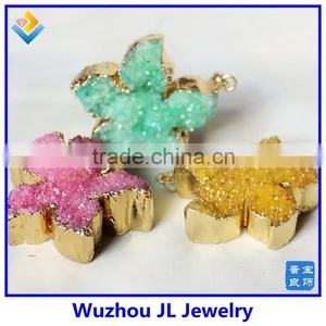 2015 New Fashion Jewelry Natural Quartz Stone Wholesale Agate Druzy Pendants thumbnail-1