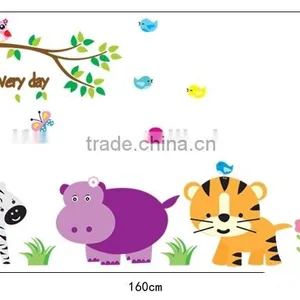 ALFOREVER the Owl With Other Animals Wall Sticker,owl Pvc Sticker thumbnail-4