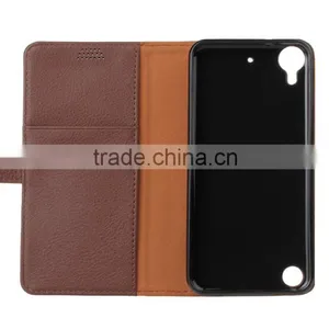 MMT Litchi Grain Wallet Leather Flip Case for HTC 530 Holder Leather Case With Card Slot for HTC 530 thumbnail-5